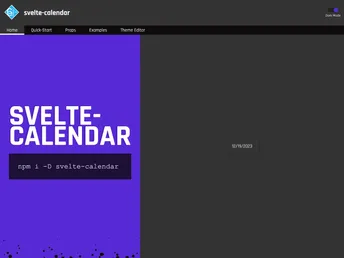 Svelte Calendar screenshot