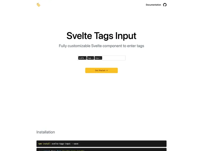 Svelte Tags Input screenshot