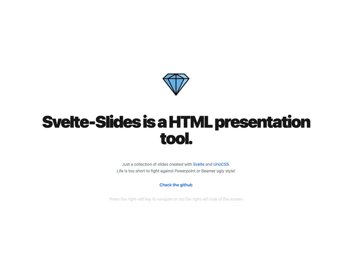 Svelte Slides screenshot