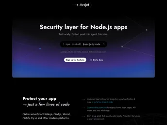 Arcjet Js screenshot