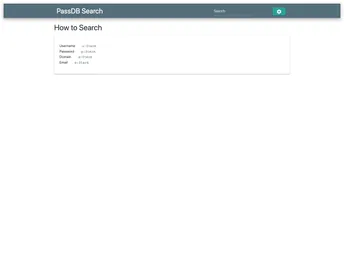 Passdb Frontend screenshot