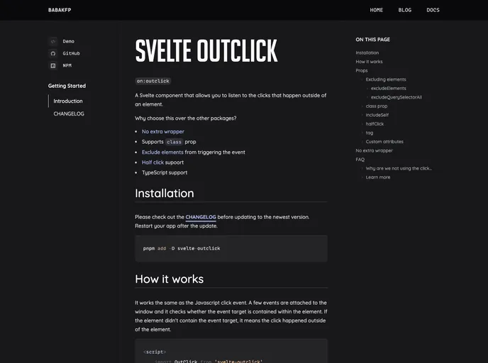 Svelte Outclick screenshot