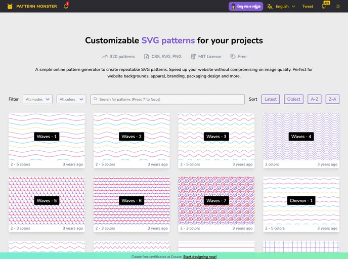 Svelte Svg Patterns screenshot