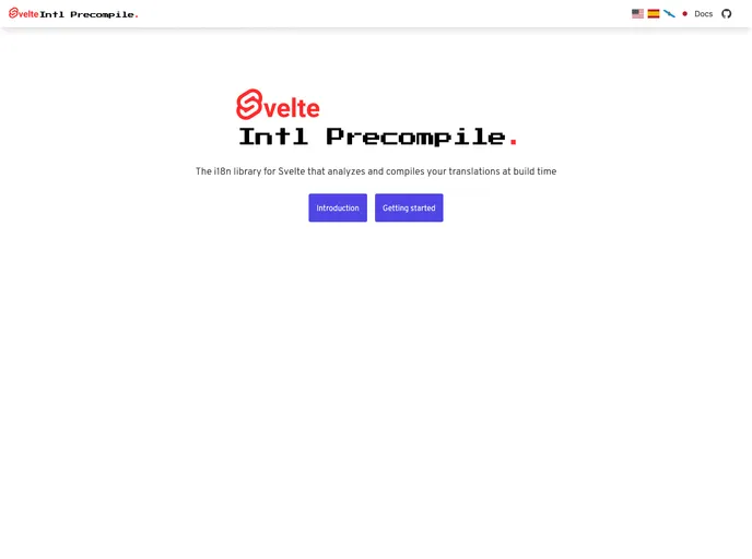 Svelte Intl Precompile screenshot
