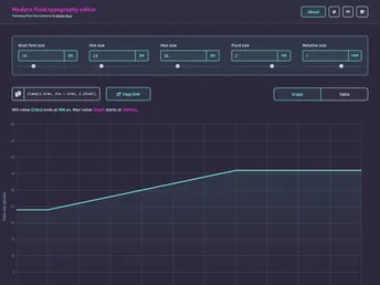 Modern Fluid Typography Editor screenshot