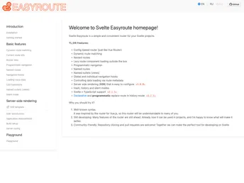 Svelte Easyroute screenshot