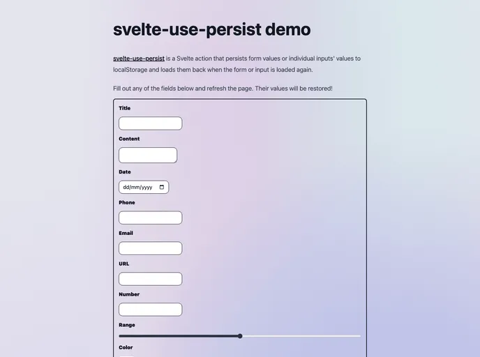 Svelte Use Persist screenshot