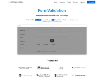 Form Validation screenshot