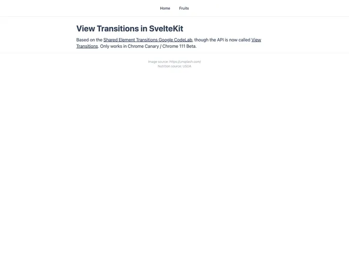 Sveltekit View Transitions screenshot