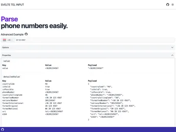 Svelte Tel Input screenshot