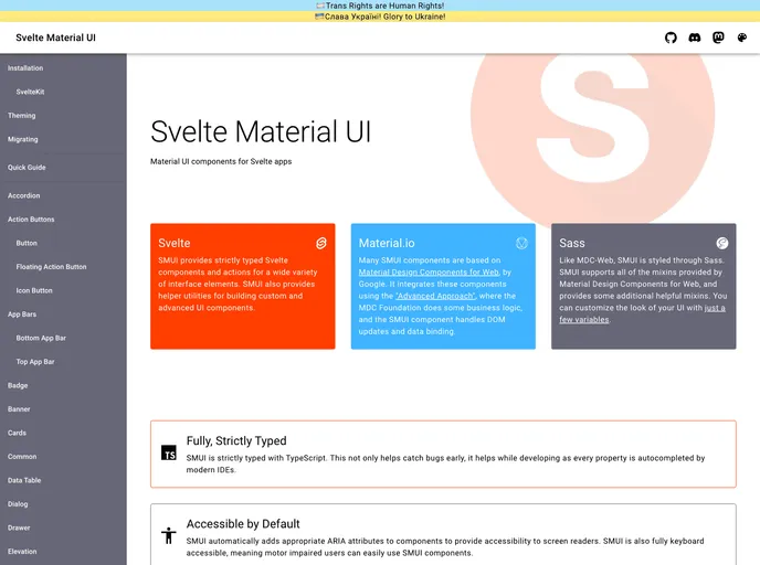 Svelte Material Ui screenshot