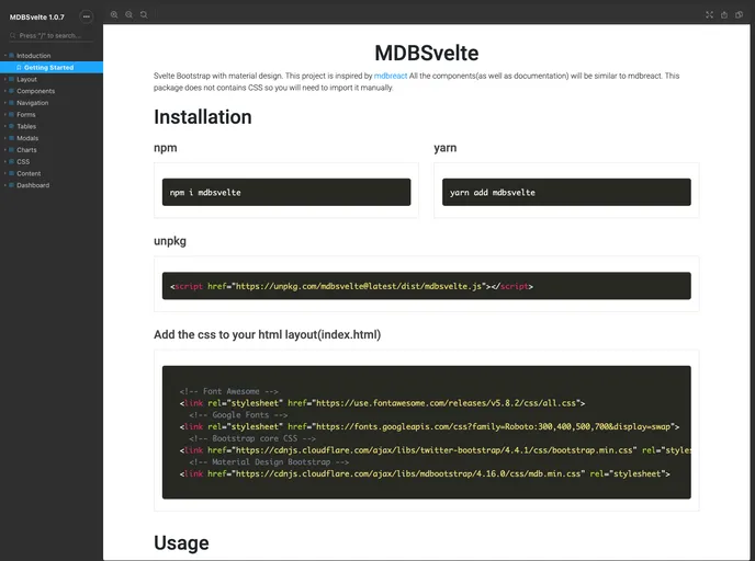 Mdbsvelte screenshot