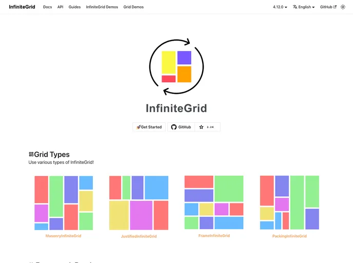 Egjs Infinitegrid screenshot