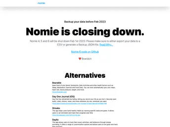 Nomie5 screenshot