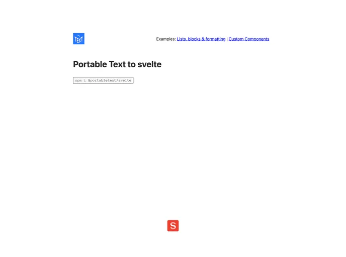 Svelte Portabletext screenshot