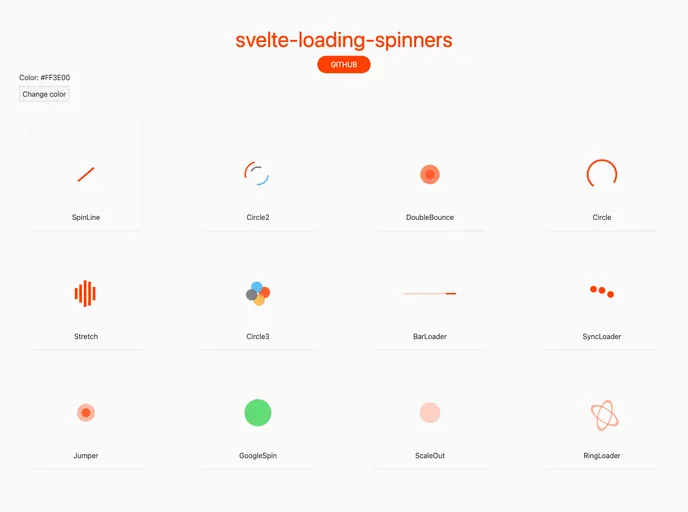 Svelte Loading Spinners screenshot