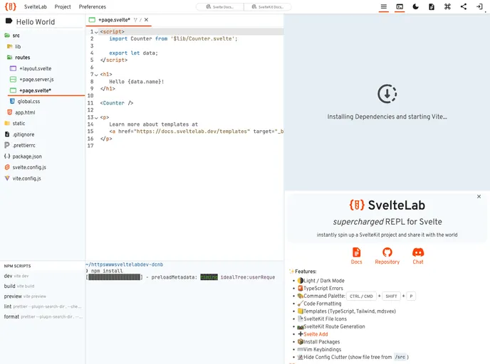 SvelteLab screenshot