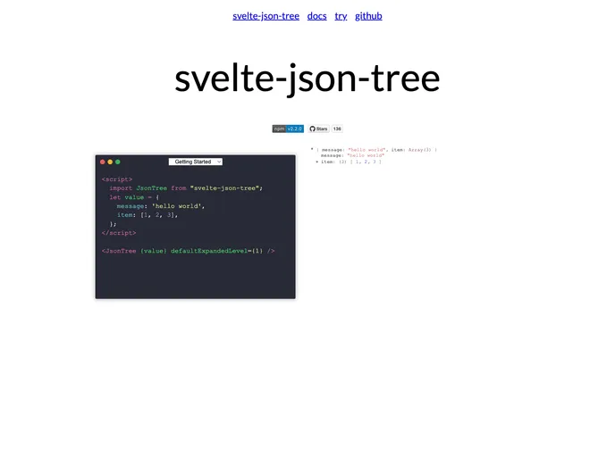 Svelte Json Tree screenshot