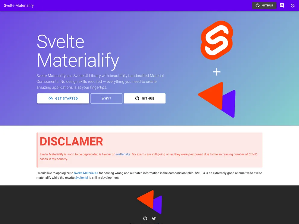 Svelte Materialify screenshot