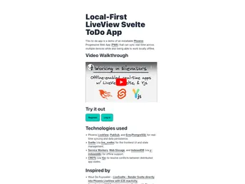Liveview Svelte Pwa screenshot