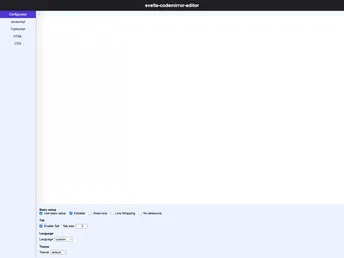 Svelte Codemirror Editor screenshot