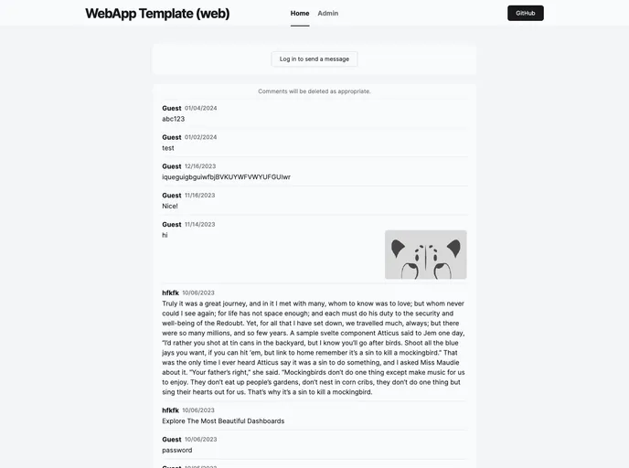 Webapp Template screenshot