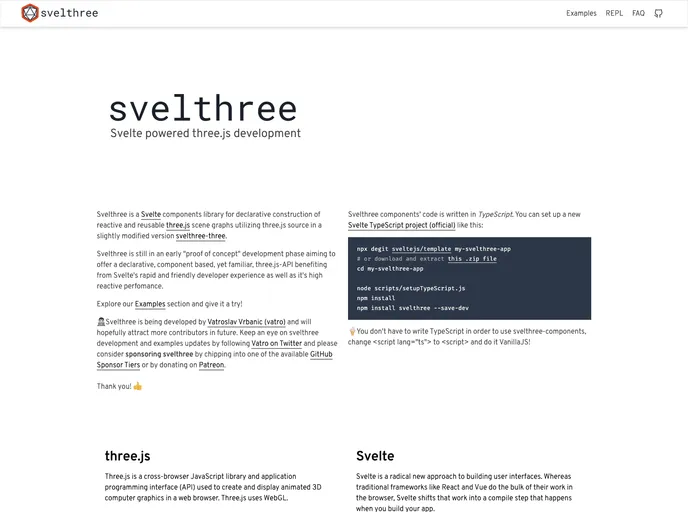 Svelthree screenshot